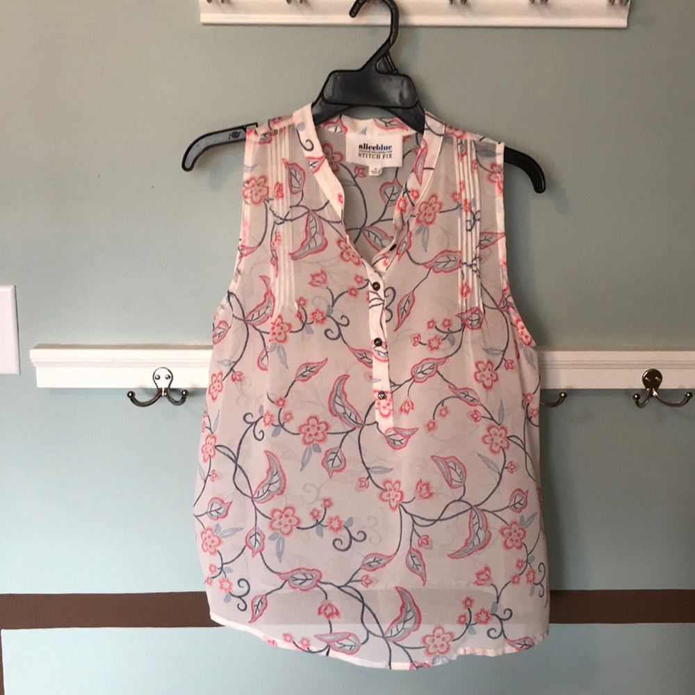 Alice Blue Monique Henley Blouse